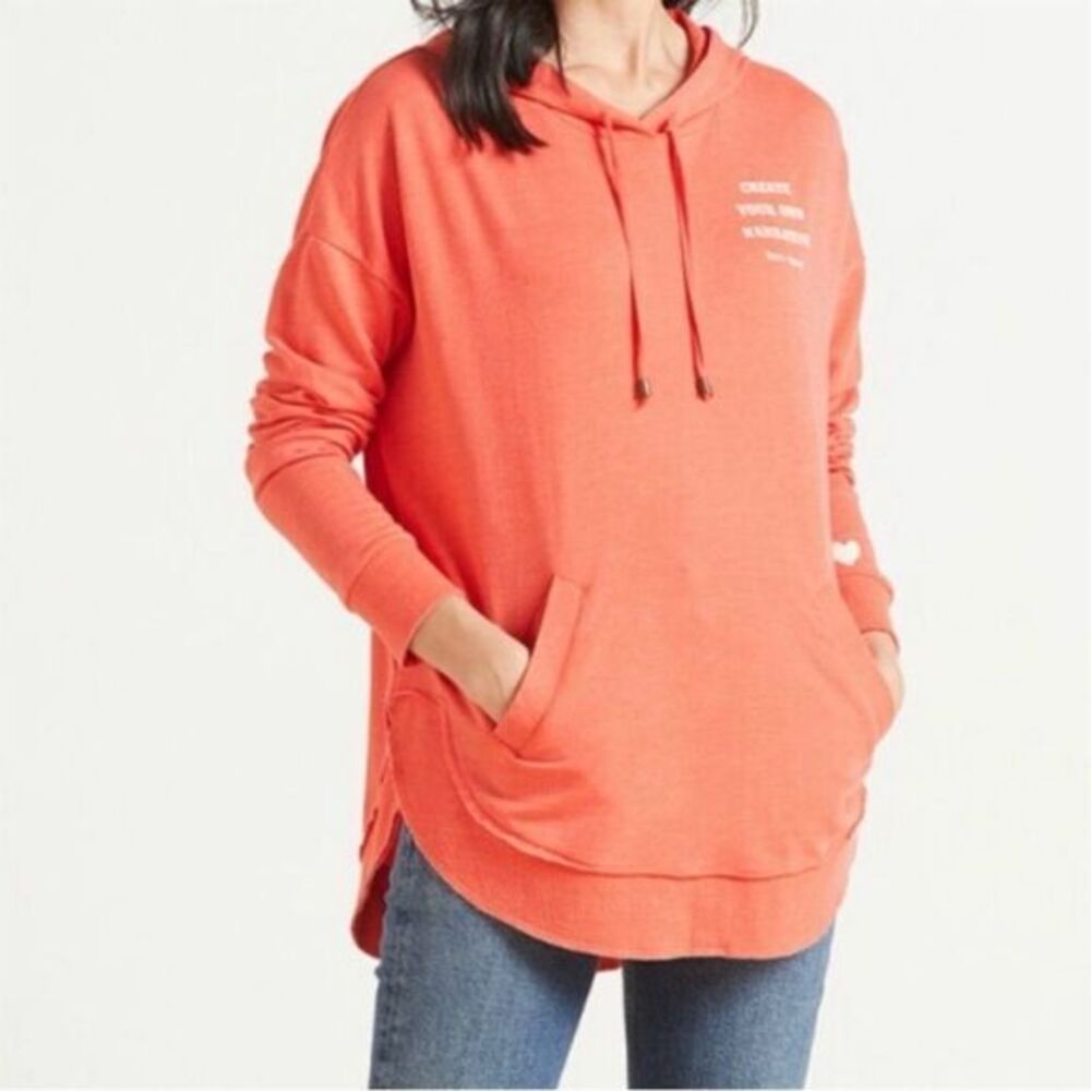 Evereve Coral Hoodie Sweatshirt